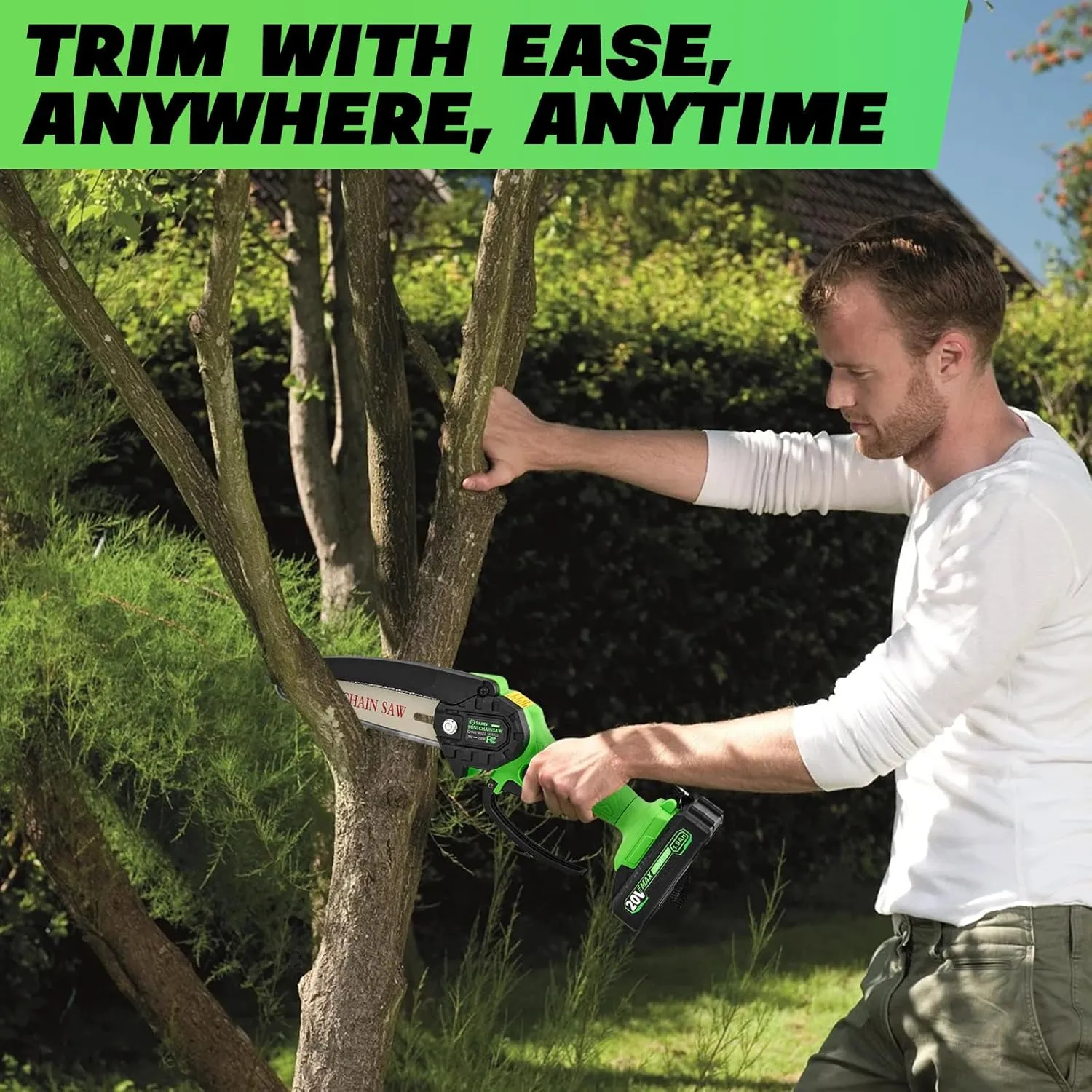 Saker Mini Chainsaw|6 Inch Chainsaw[2025 Upgraded]|Mini Cordless Electric Chain Saw|Small Handheld Portable Chainsaw Battery Powered Chain Saw for Tree Trimmer and Garden,Father's Day Gift for Men Dad