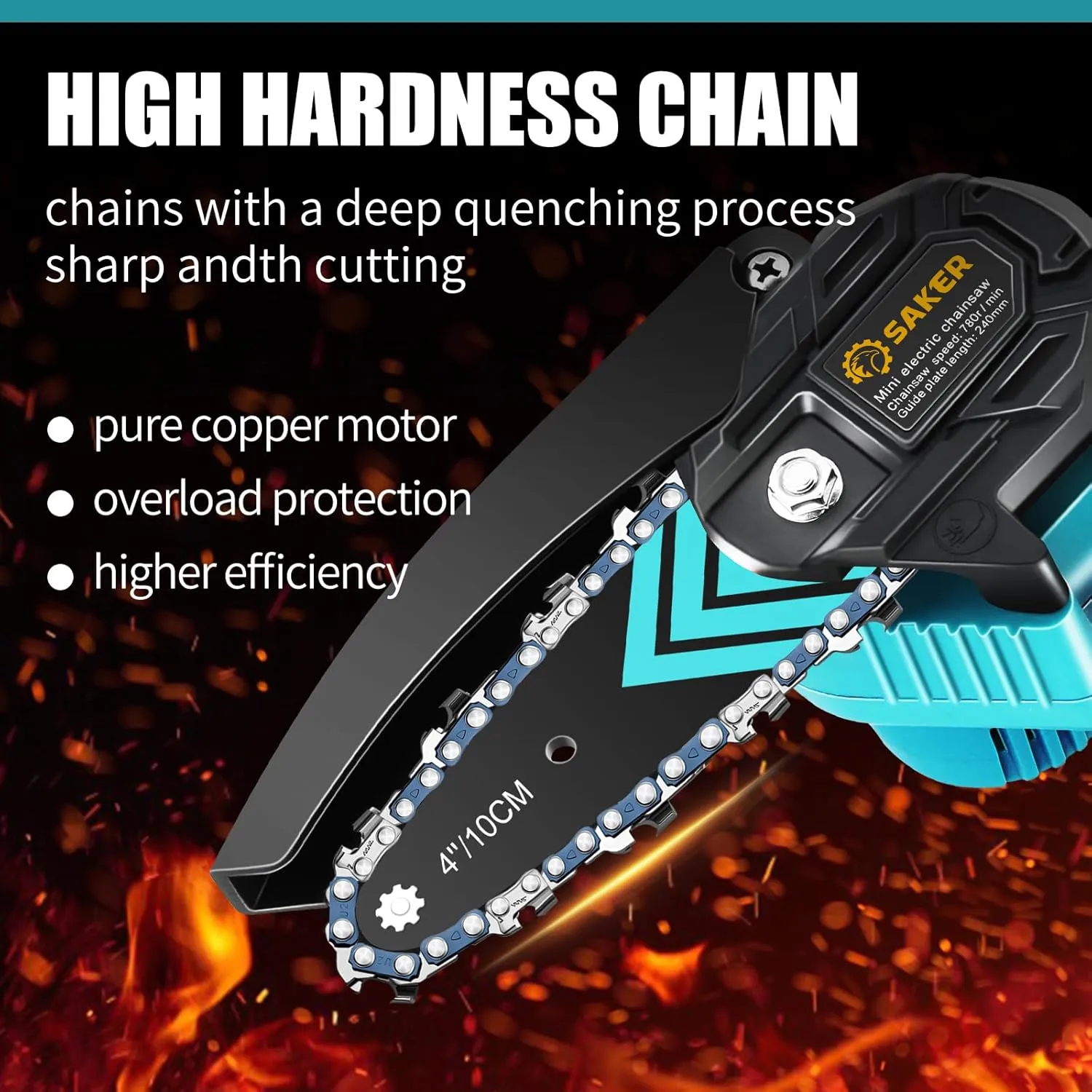 Saker Mini Chainsaw,Portable Electric Chainsaws Cordless,Small Handheld Chain Saw Pruning Shears Chain Saws for Tree Branches,Father's Day Gift for for Men Dad Husband Women,Courtyard and Garden