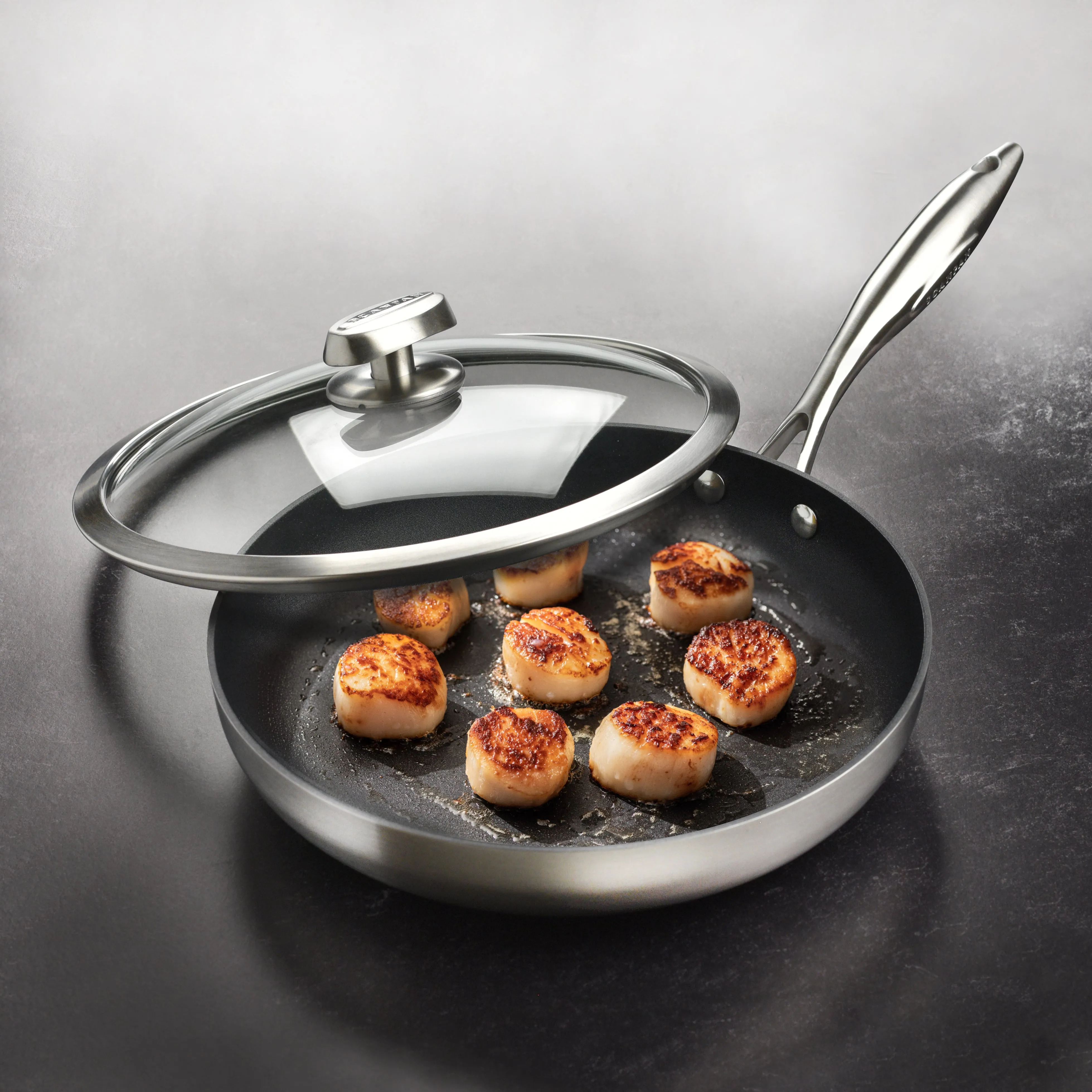 Scanpan CX  11" Stainless Steel Nonstick Fry Pan with Lid