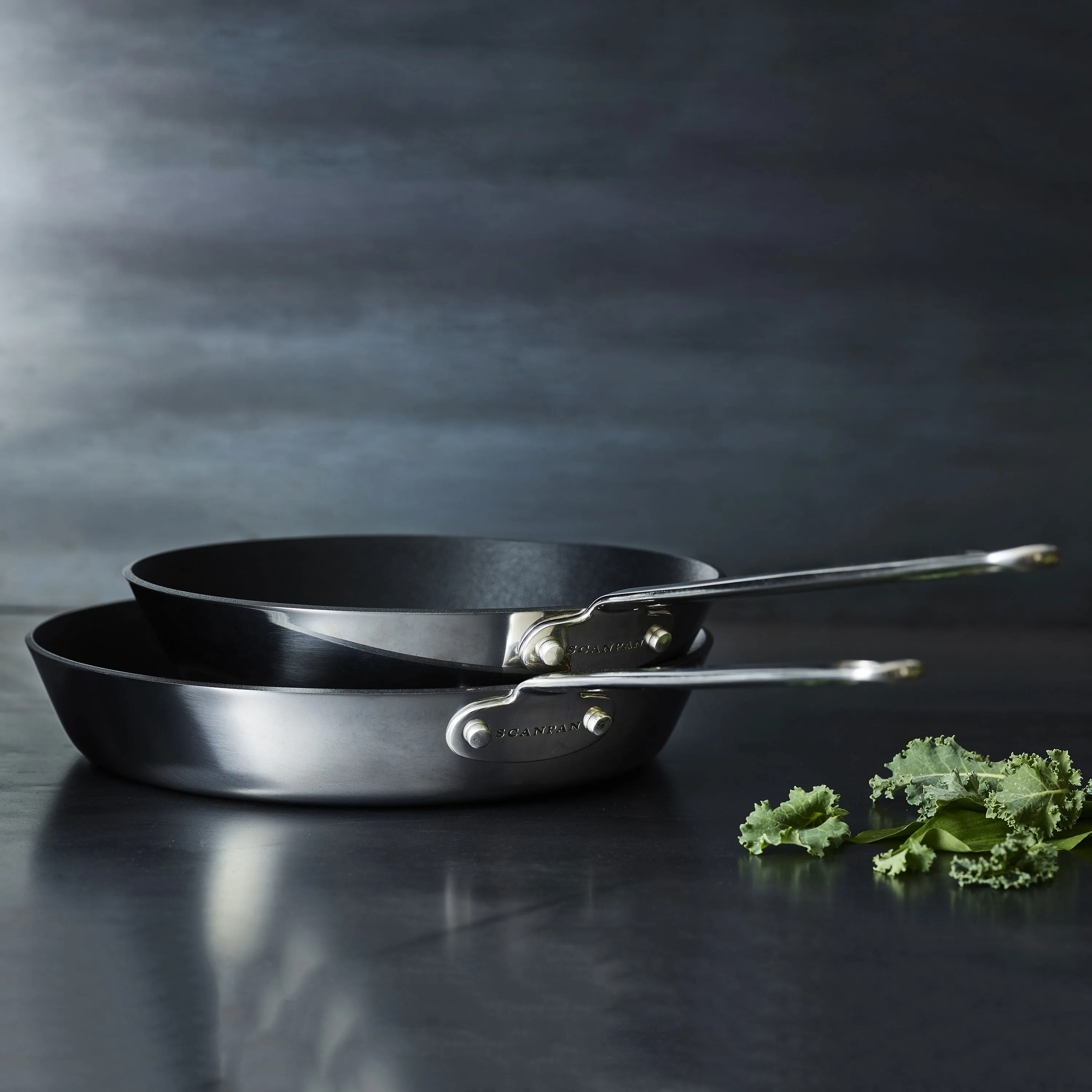 Scanpan Maitre D' Stratanium  Nonstick Stainless Steel Fry Pan Set with Lids