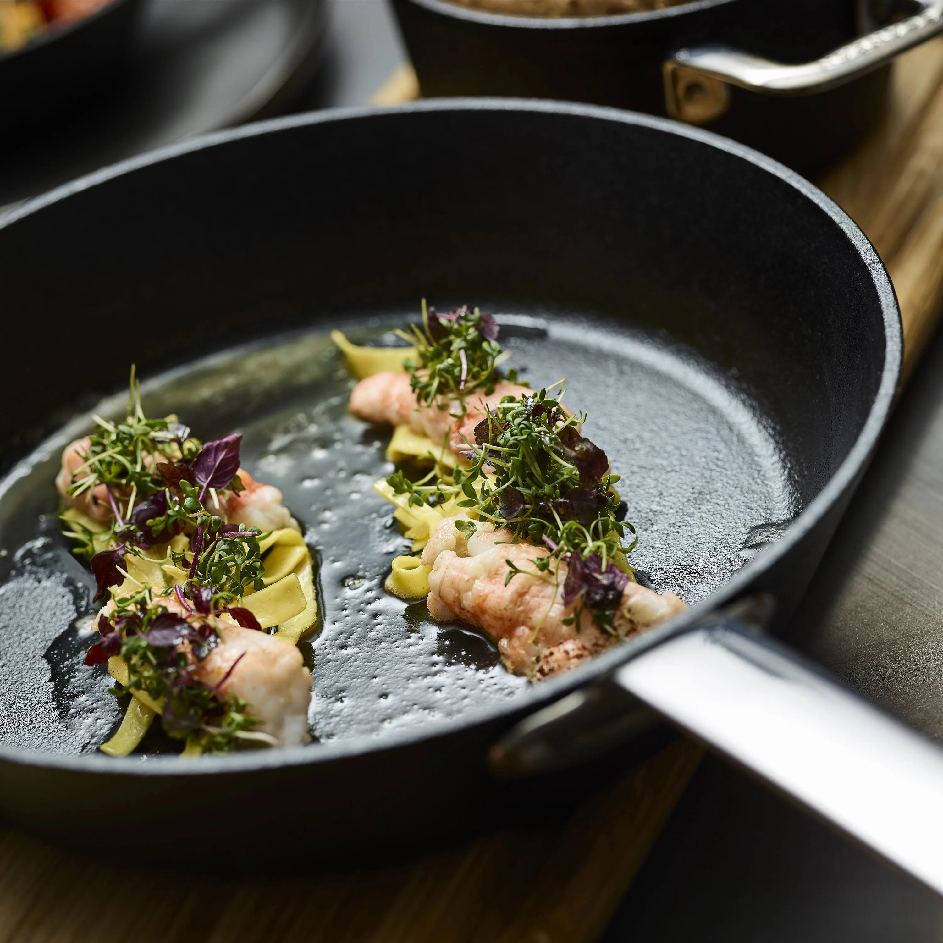 Scanpan Maitre D' Stratanium  Nonstick Stainless Steel Fry Pan Set with Lids