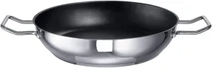 Schulte-Ufer Industar for Professionals 163048-28 Sauté Pan with Stainless Steel Handles in Silver/Black Diameter 28 cm