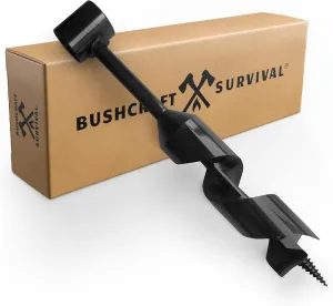 Scotch Eye Auger | Manual Drill Bit and Hand Wood Auger for Camping Shelter Building | Heavy Duty Steel Settler's Wrench Bushcraft Tool & Bushcrafting Gear