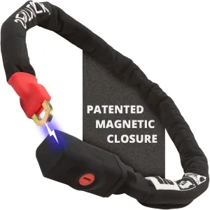 Seatylock Viking Bike Chain Lock with Key - Magnetic Patented Sold Secure Gold Rated - Heavy Duty Anti Theft - Smart Ultra Security Bicycle Lock (43.3 Inch)