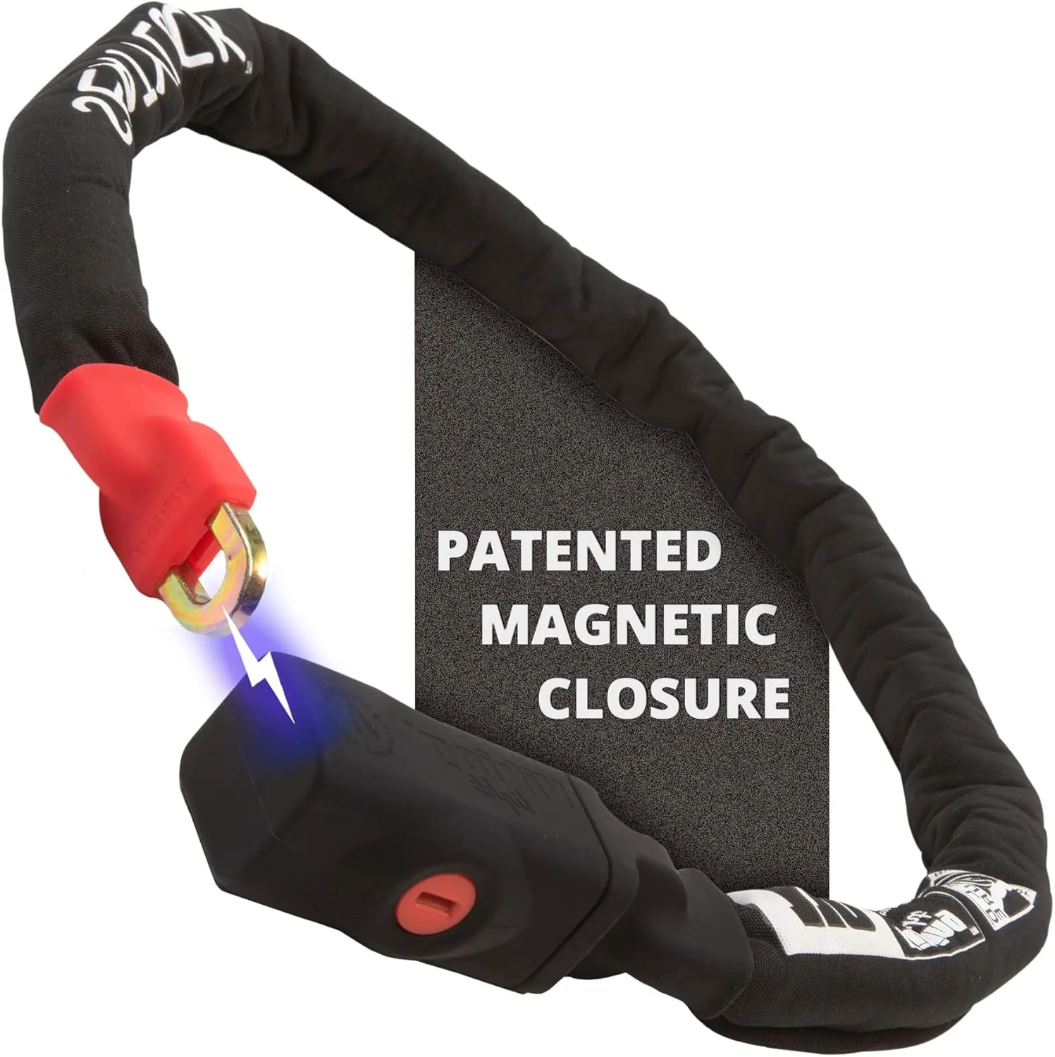 Seatylock Viking Bike Chain Lock with Key - Magnetic Patented Sold Secure Gold Rated - Heavy Duty Anti Theft - Smart Ultra Security Bicycle Lock (43.3 Inch)