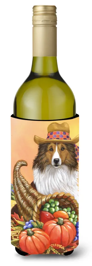 Sheltie Autumn Wine Bottle Hugger PPP3185LITERK