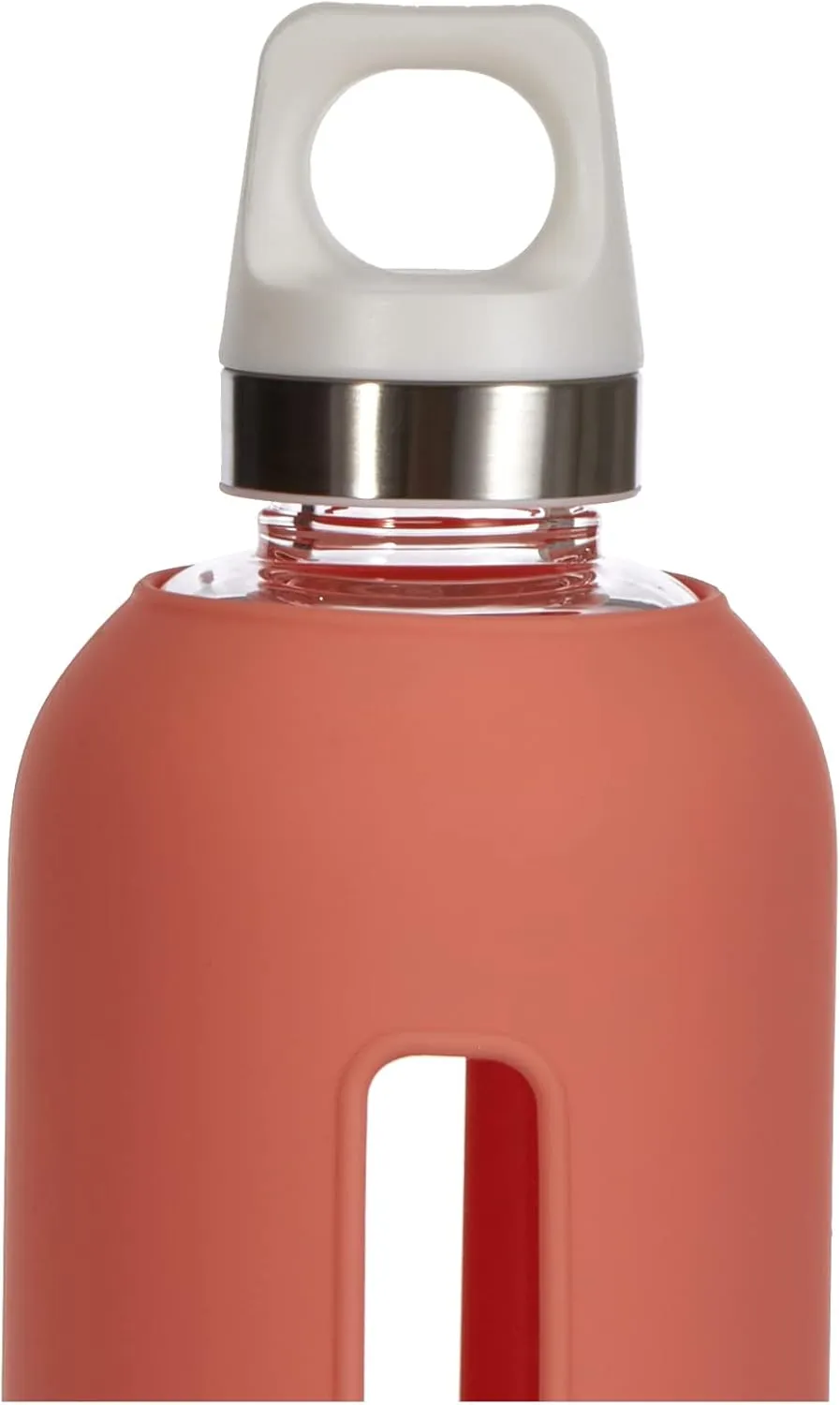 SIGG - Glass Water Bottle - Star Shy Pink - Soft Silicon Cover - Leakproof - Dishwasher Safe - BPA Free - Broscilate Glass - 29 Oz