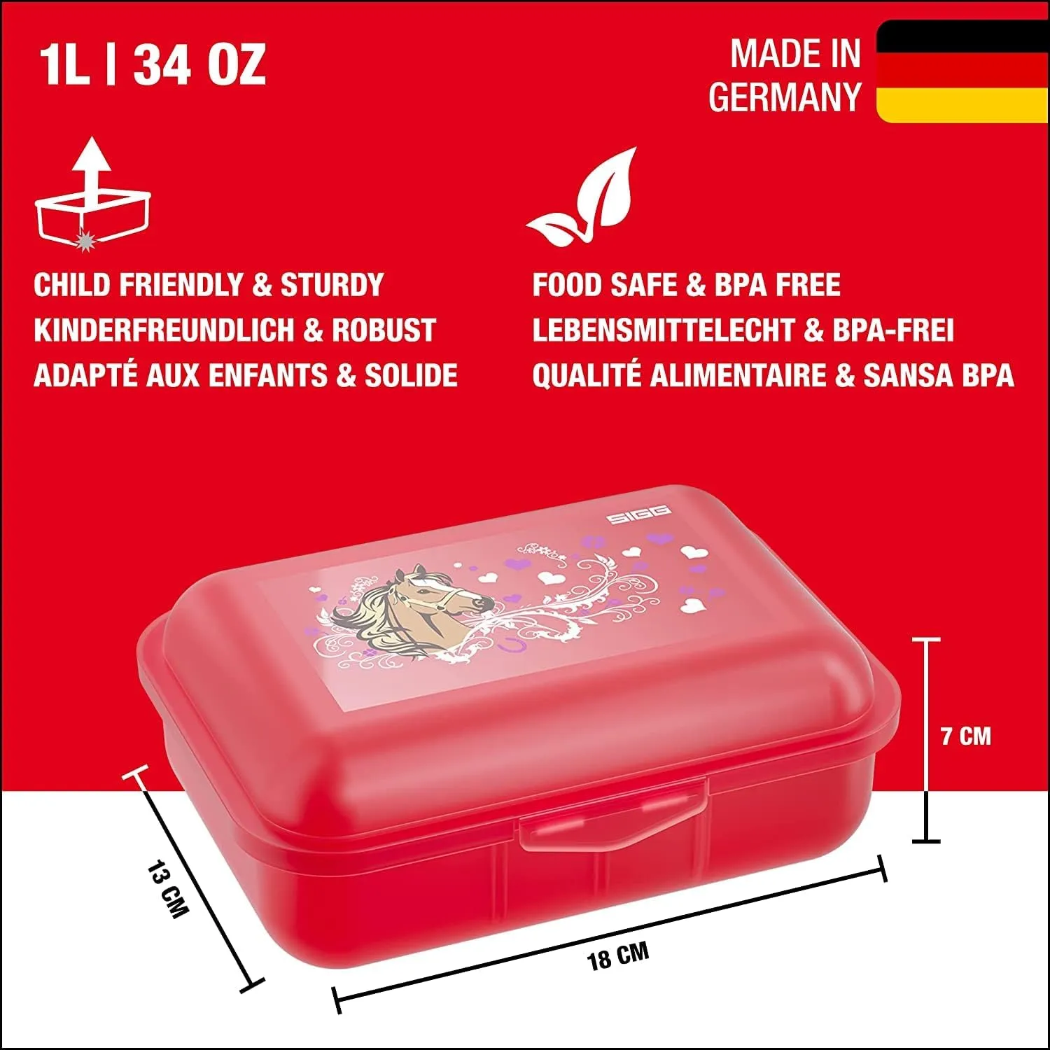 SIGG - Kids Lunch Box VIVA - Made in Germany - Dishwasher Safe - Food Containers for School, Daycare - Gifts Boys, Girls