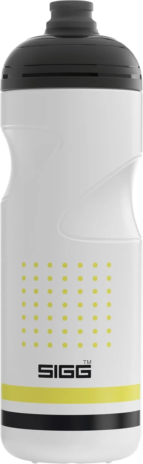 SIGG Pulsar White Bike Water Bottle (0.75 L), Leakproof Cycling Bottle, Super Lightweight and BPA-Free Sports Bottle with SureSnap® Valve