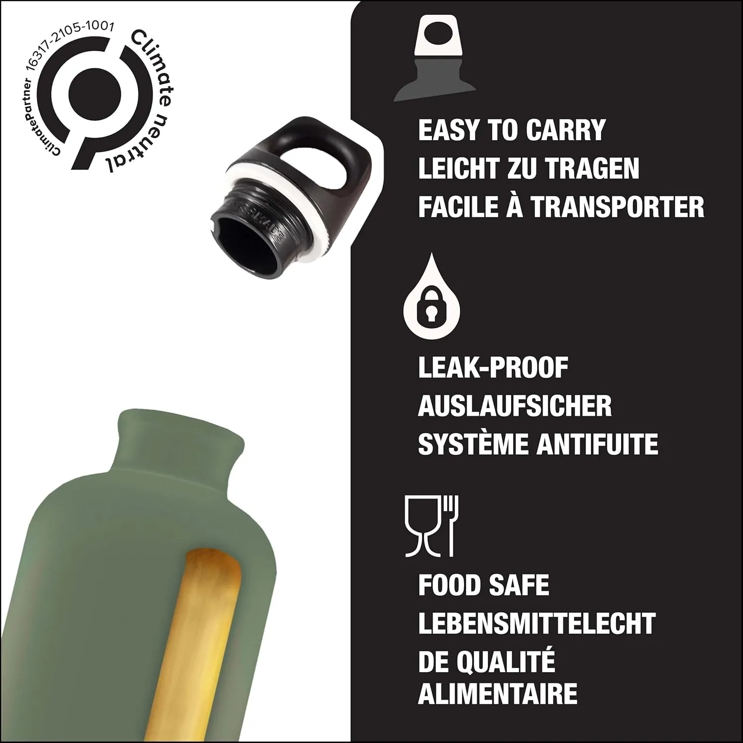 SIGG - Recycled Metal Water Bottle - Traveller - Made in Switzerland - Carbonated Drinks - BPA-Free - 34 Oz