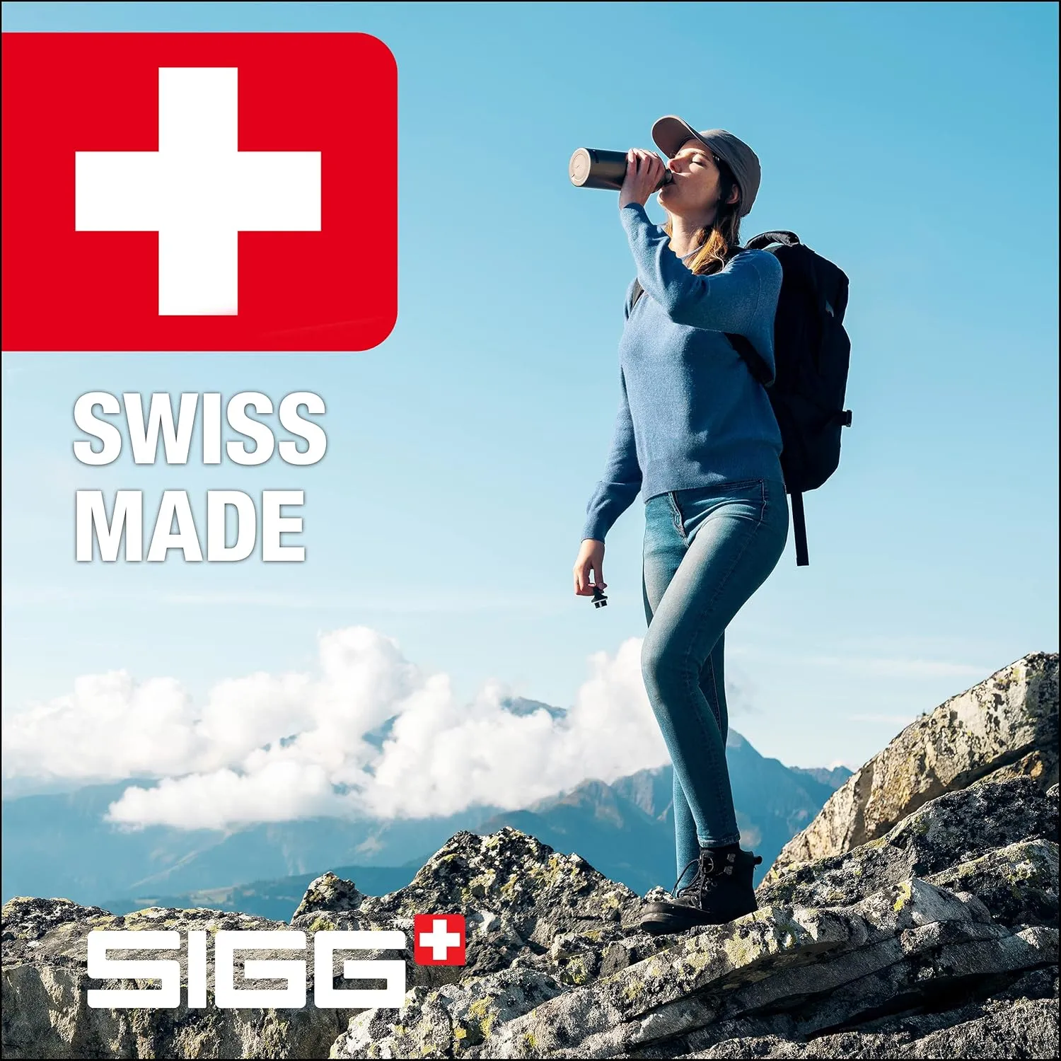 SIGG - Recycled Metal Water Bottle - Traveller - Made in Switzerland - Carbonated Drinks - BPA-Free - 34 Oz