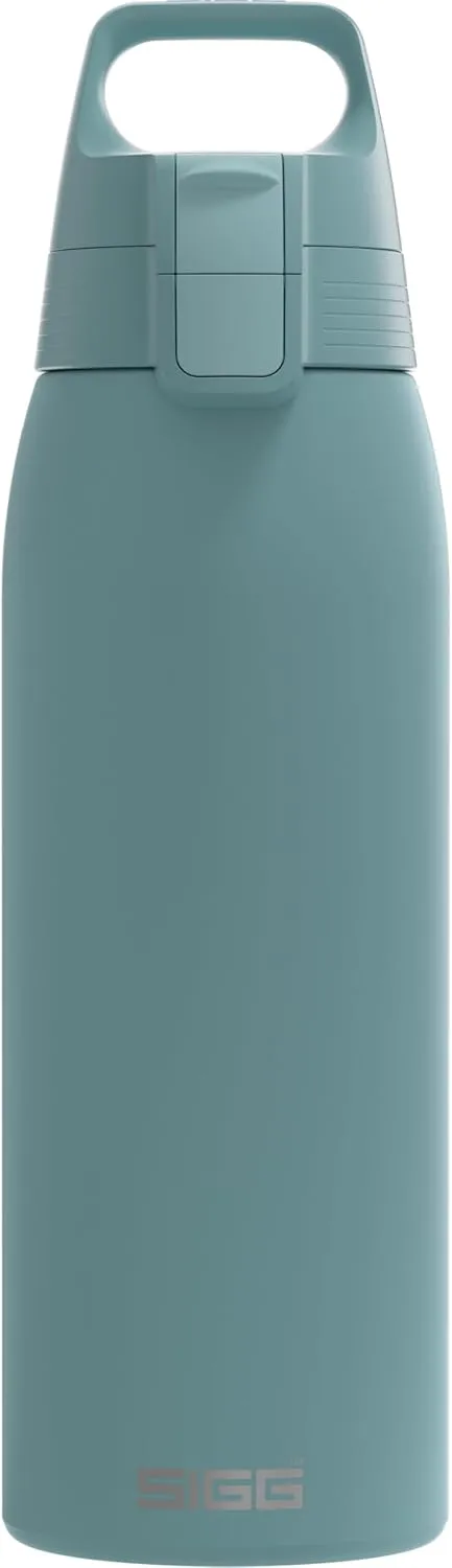 SIGG - Stainless Steel Drinking Bottle - Shield ONE Morning Blue - Suitable for Carbonated Drinks - Leak-Proof - Feather-Light - BPA-Free - Outdoor & Fitness - 34 Oz