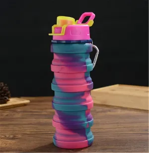 Silicone Travel Cup Telescopic Collapsible Drinking Tea Cup Retractable Folding Coffee Cup Outdoor Sports Tour Camping Water Cup