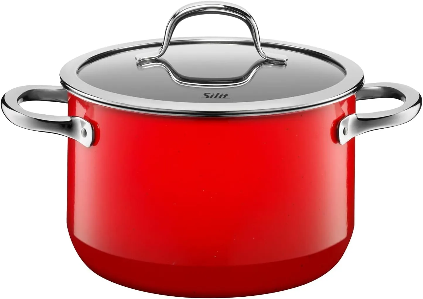 Silit Passion High Casserole with Lid, 20cm, Red