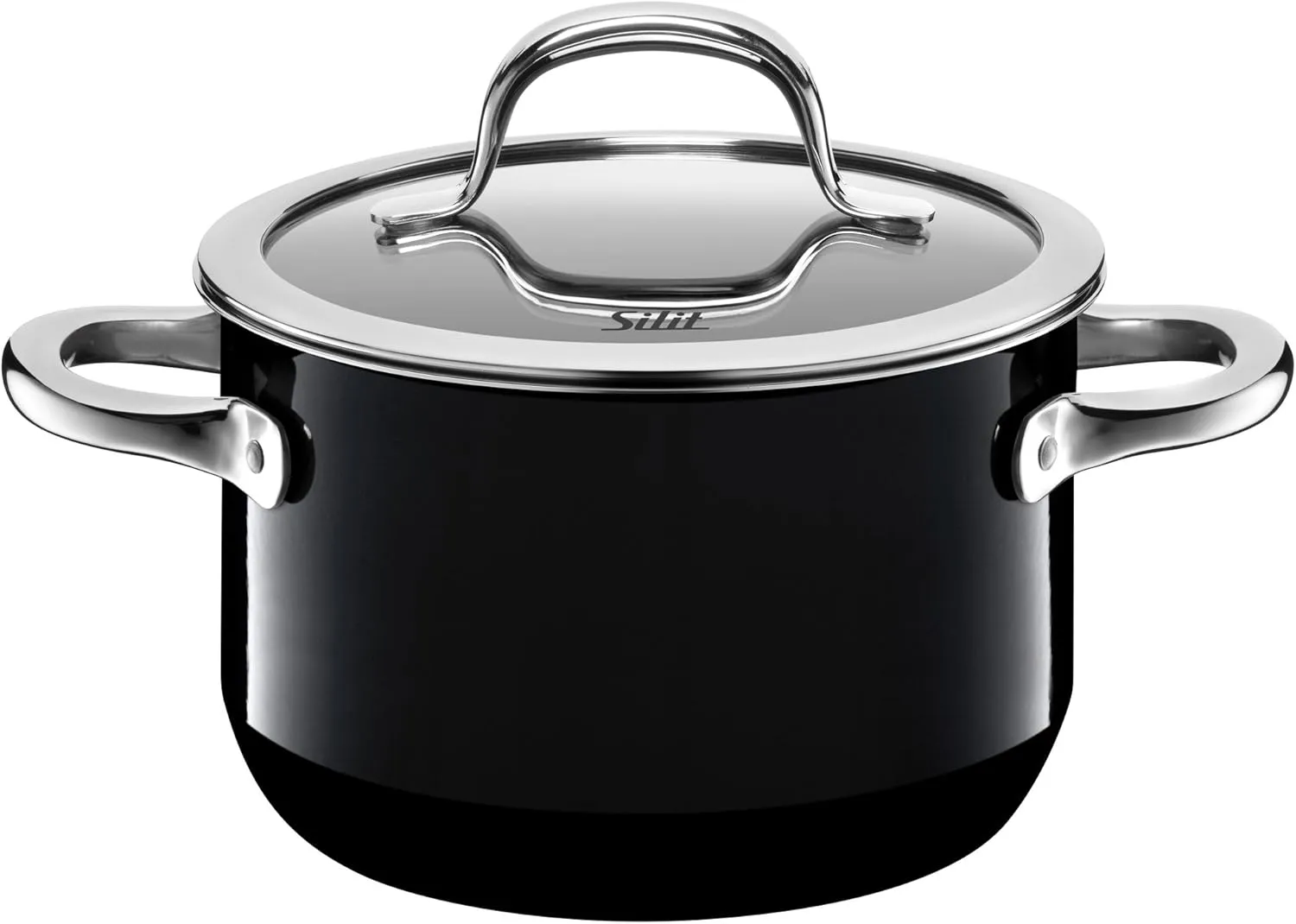 Silit "Passion High Casserole with Lid, Black, 16 cm