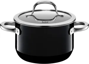Silit "Passion High Casserole with Lid, Black, 16 cm
