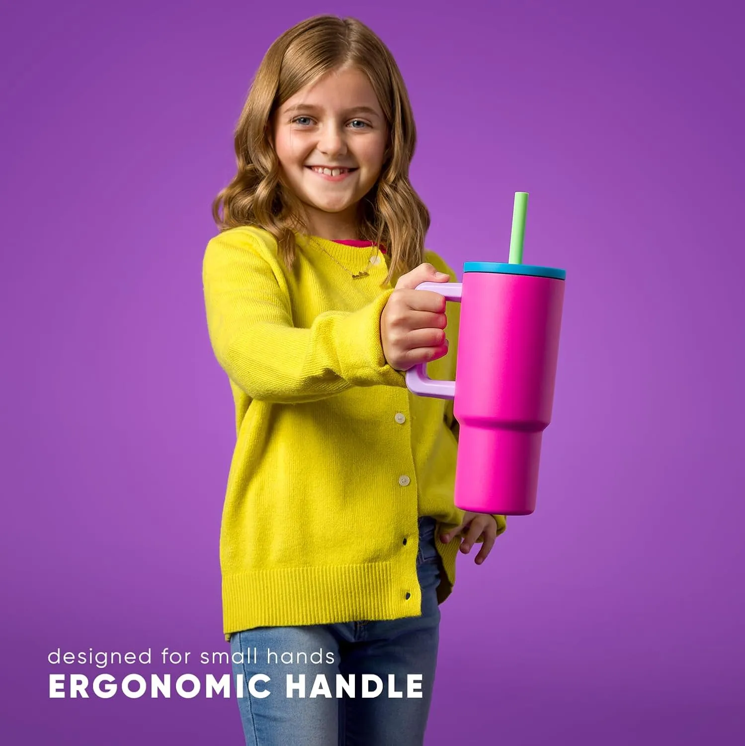 Simple Modern Harry Potter Kids 24 oz Tumbler with Handle and Silicone Straw Lid | Spill Proof and Leak Resistant | Reusable Stainless Steel Bottle | Gift Kids Boys Girls | Trek Collection | Herbology