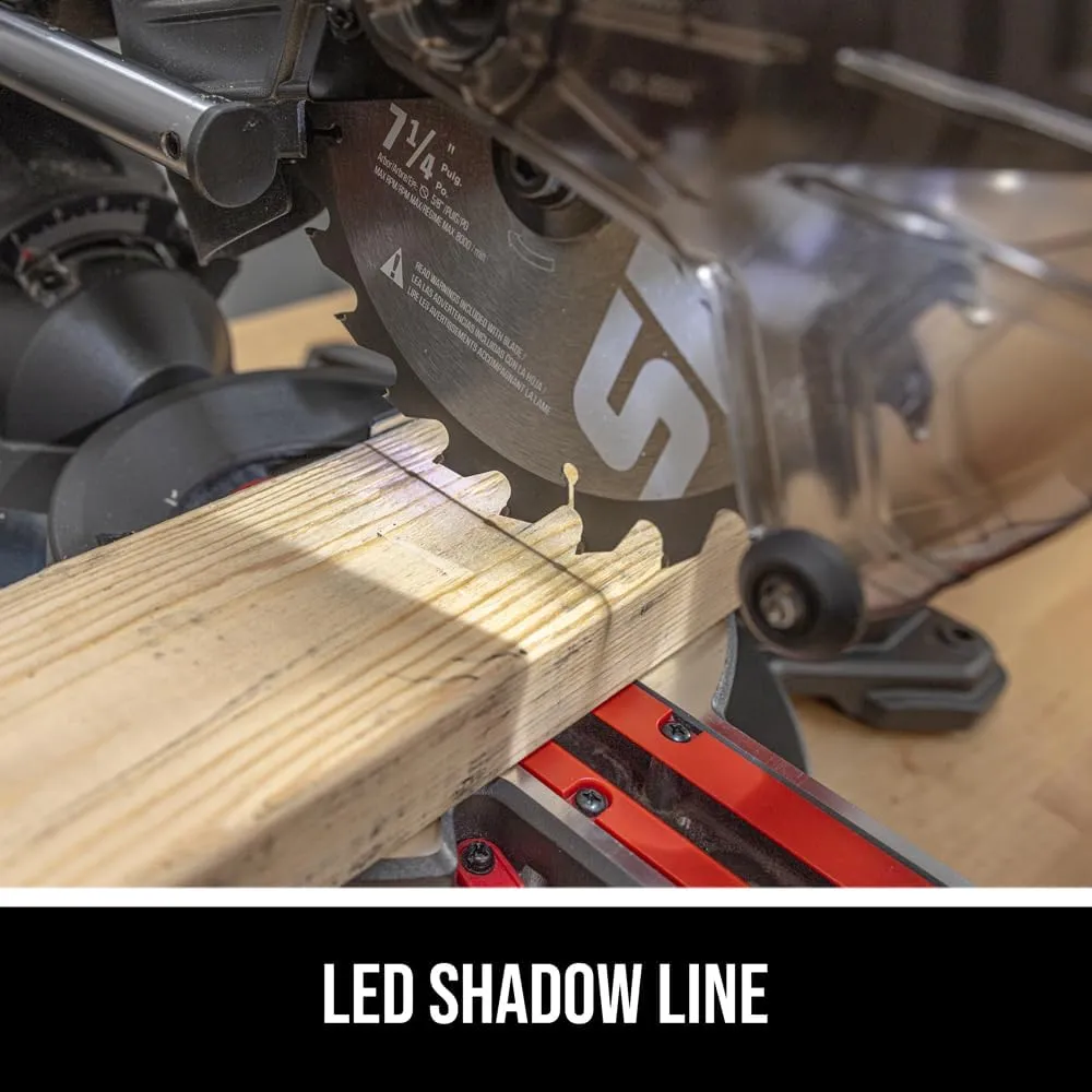 SKIL 10 Amp 7-1/4" Single Bevel Miter Saw with Compact Rail System & LED Shadow Line (Stand SRS0001 Sold Separately)-MS6306-00