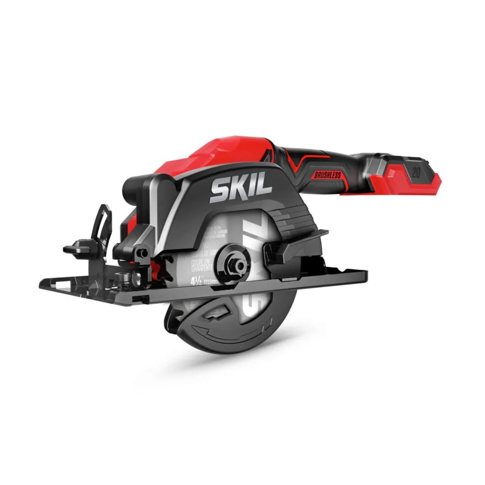 SKIL PWR CORE 20 Brushless 20V 4-1/2 in. Compact Circular Saw Tool Only-CR5435B-00