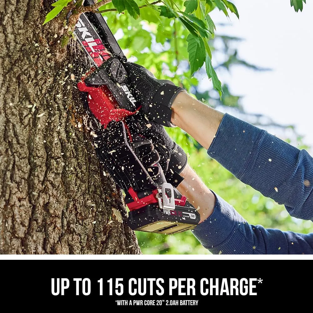 SKIL PWR CORE 20 Brushless 20V 6" Mini Chainsaw Kit including 2.0Ah Battery and Charger-PR0600B-11