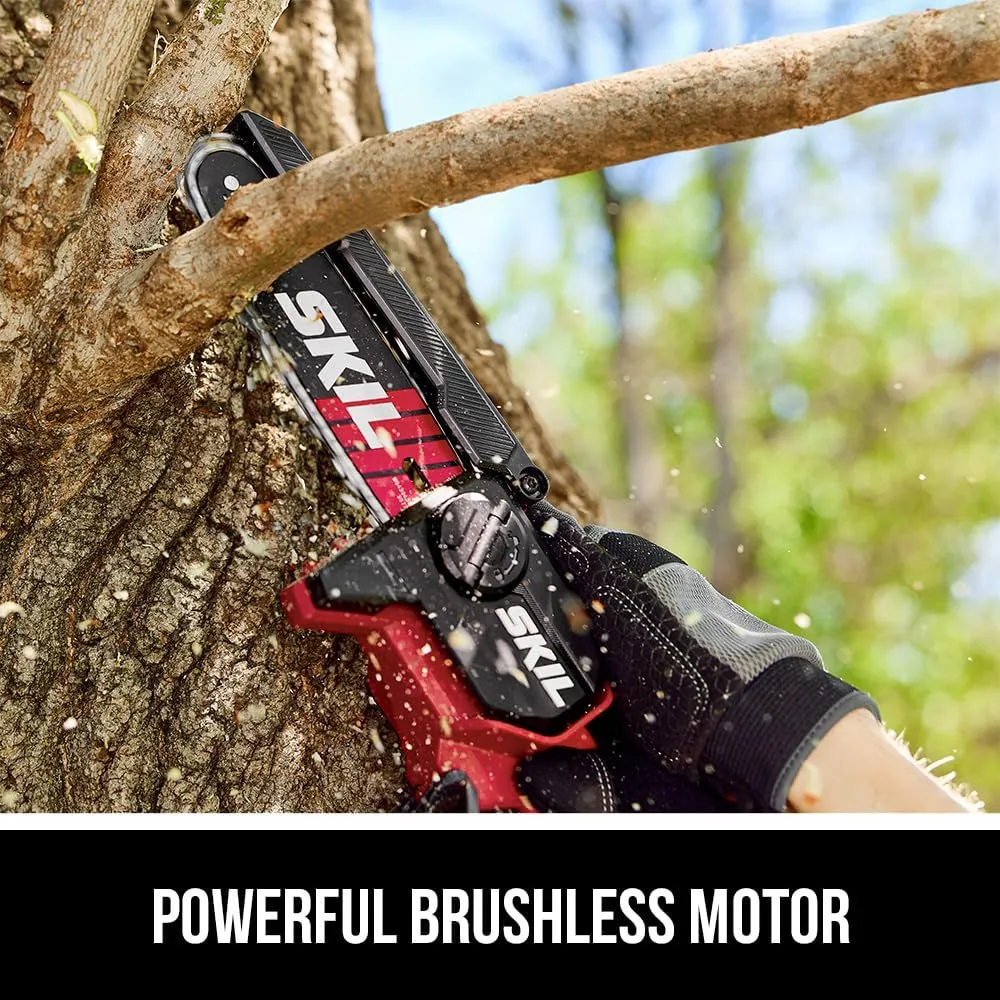 SKIL PWR CORE 20 Brushless 20V 6" Mini Chainsaw Kit including 2.0Ah Battery and Charger-PR0600B-11