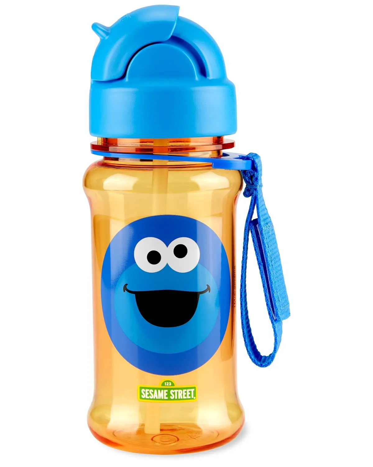 Skip Hop x Sesame Street Toddler Sippy Cup with Straw, Straw Bottle, 12 oz, Cookie Monster