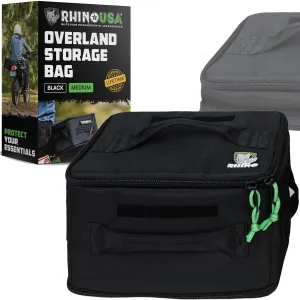 Soft-Sided Overland Storage Bag – Tactical Gear Tote for Camping Essentials, SUV Trunk Organizer, Bushcraft Gear, Camper Organization, Travel Bag with Dividers & Customizable Patch Panel (S, Black)
