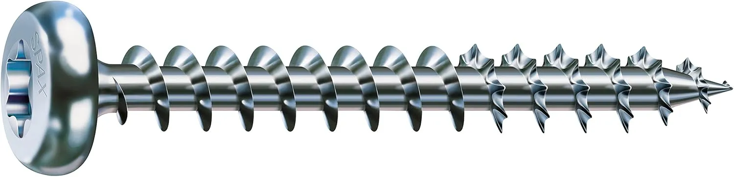 SPAX Universalschraube, 4,5 x 40 mm, 500 Pieces, T-Star Plus, Half Round Head, Full Thread, 4CUT, WIROX A3J, 0201010450405