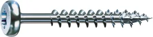 SPAX Universalschraube, 5,0 x 90 mm, 200 Pieces, T-Star Plus, Halbrundkopf, Teilgewinde, 4CUT, WIROX A3J, Bright Galvanized, 0201010500905