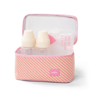 Spectra - Cooler Bag Storage Kit for Breast Milk - Pink (Ice Pack and 2 Wide Neck Bottles)