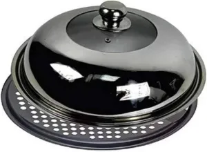 Spitfire Pizza Baking Set, Perforated Pan with Teflon Coating and Heat Resistant Cover, Compact and Portable, Ultimate Outdoor Camping Backpacking Cooking Gear