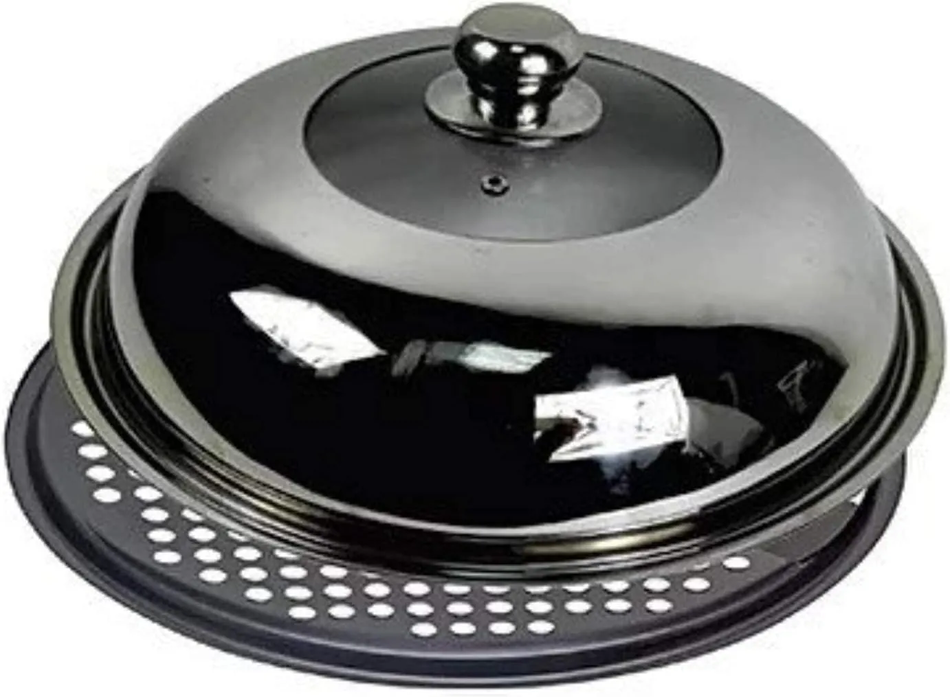 Spitfire Pizza Baking Set, Perforated Pan with Teflon Coating and Heat Resistant Cover, Compact and Portable, Ultimate Outdoor Camping Backpacking Cooking Gear