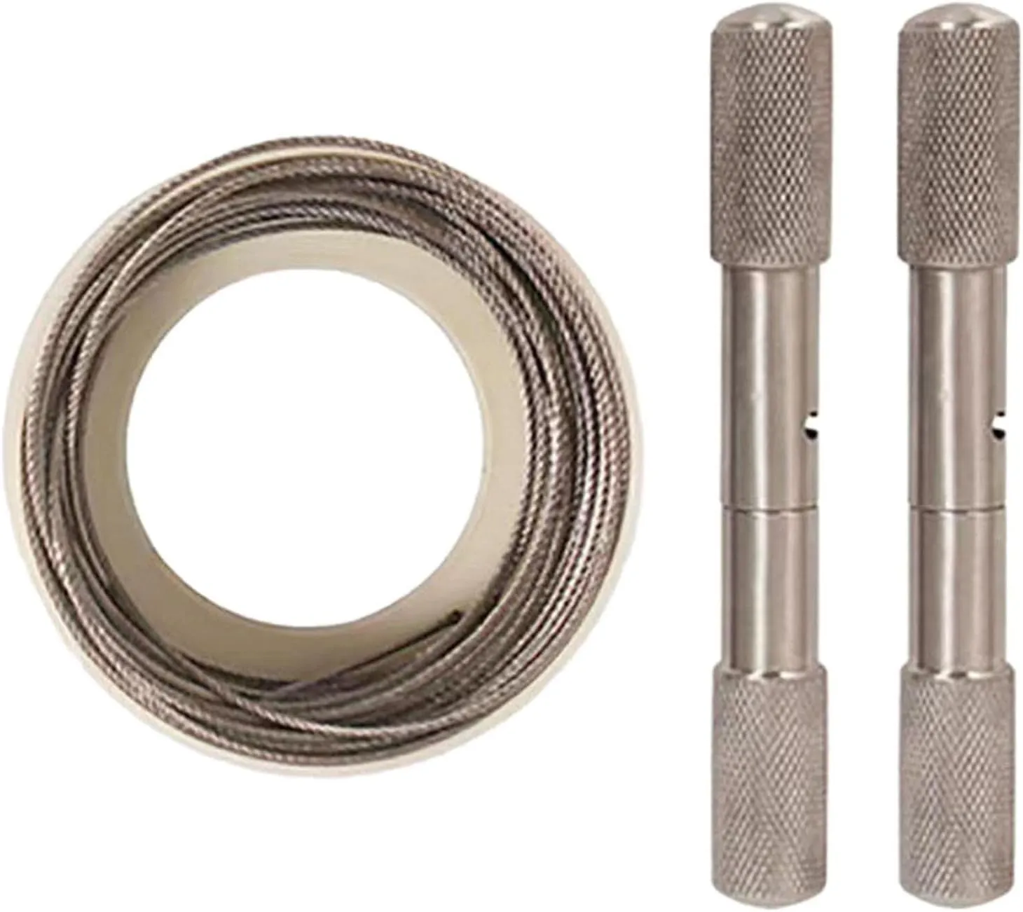 Stainless Steel Cable Saw,Hand Pocket String Rope Saw,Manual Camping Removal Compact Wire Saw Dehorning Saw Handles/Wire for PVC Pipe Cutting,Emergency,Sheep