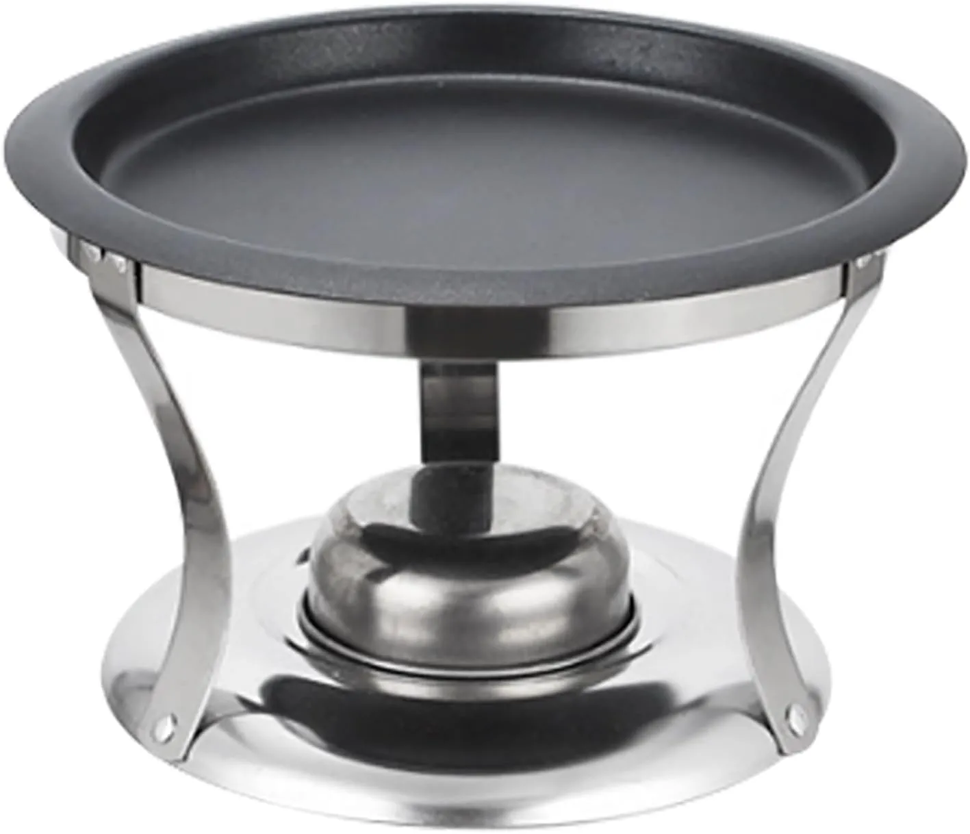 Stainless Steel Portable Mini BBQ Grill Nonstick Camping Grill with Grill Tray for Outdoor Cooking Family BBQ (Large)