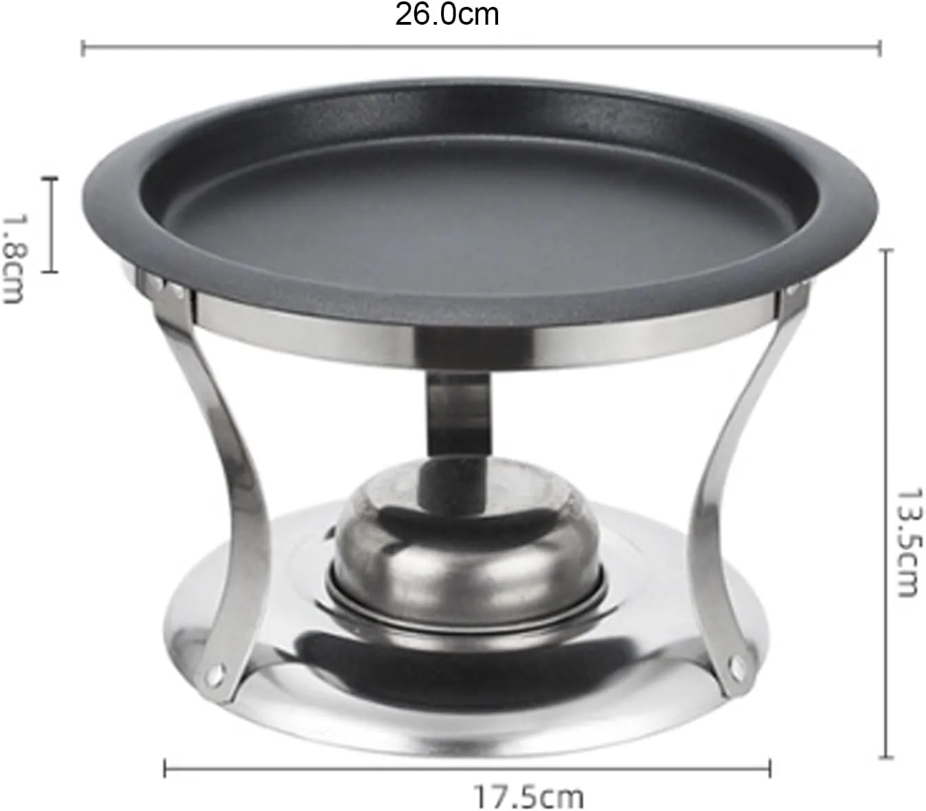 Stainless Steel Portable Mini BBQ Grill Nonstick Camping Grill with Grill Tray for Outdoor Cooking Family BBQ (Large)