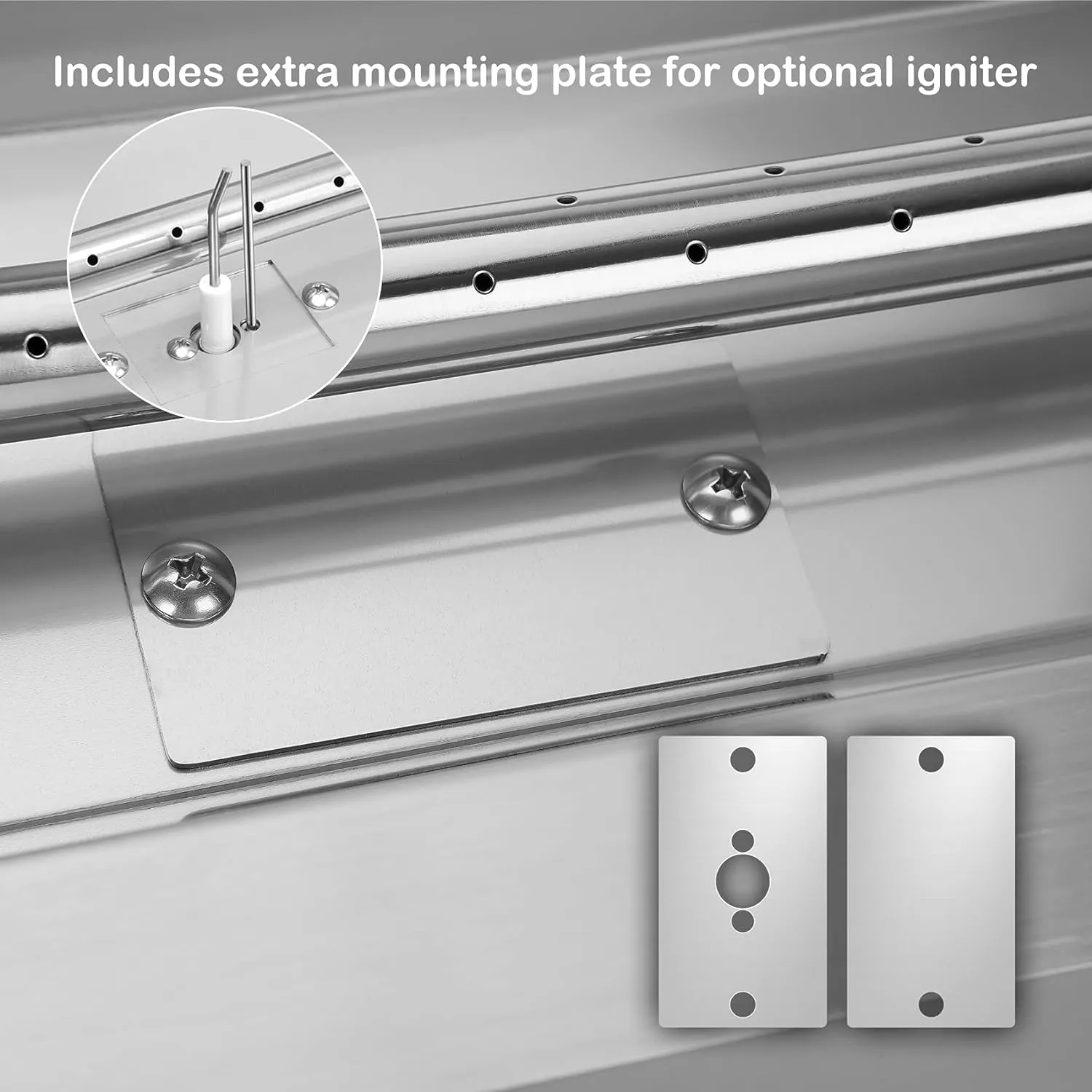 Stanbroil 30 x 6 Inch Linear Drop-in Fire Pit Burner with Spark Ignition Kit, Natural Gas Version, Stainless Steel Fire Pit Parts Replacement for Outside, Rated up to 54,000 BTU’S