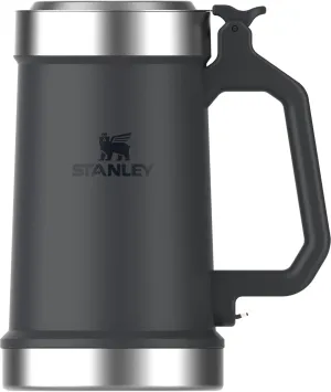 Stanley Classic Bottle Opener Beer Stein 24 oz | Flip Up Lid and Heavy Duty Handle with Built In Bottle Opener | Insulated Stainless Steel Beer Mug | BPA-Free | Black 2.0