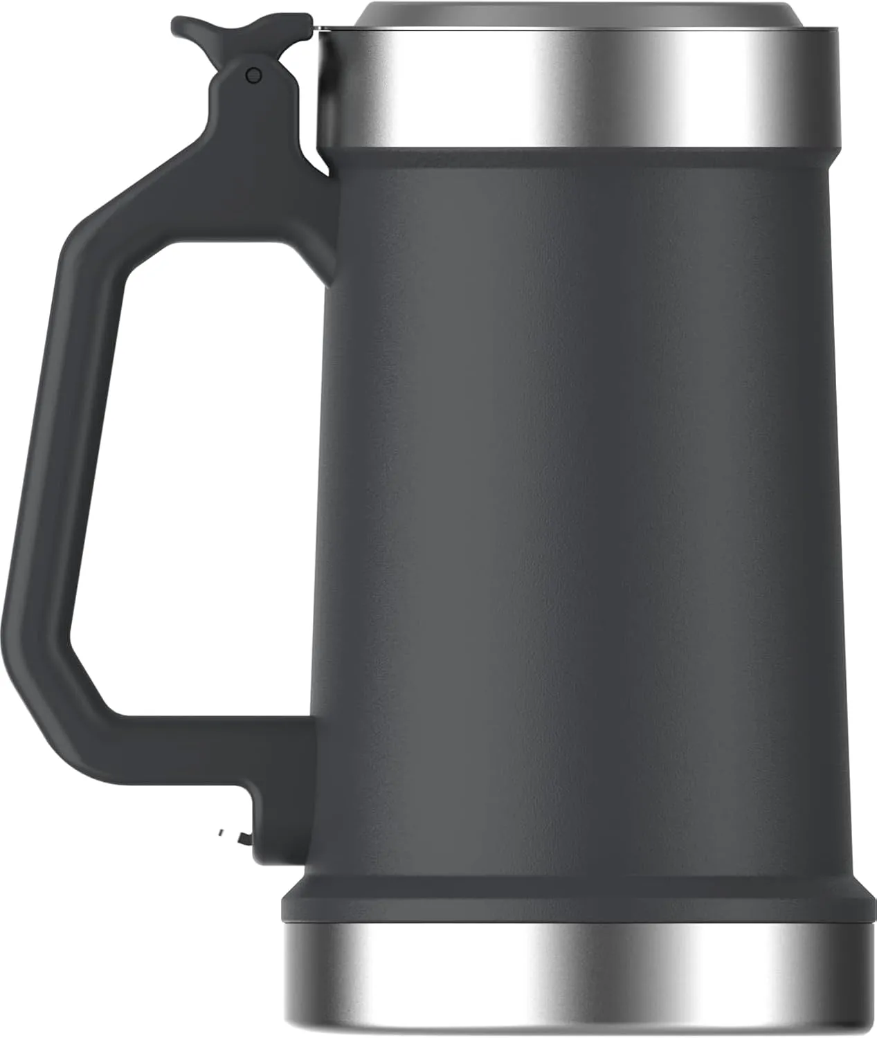 Stanley Classic Bottle Opener Beer Stein 24 oz | Flip Up Lid and Heavy Duty Handle with Built In Bottle Opener | Insulated Stainless Steel Beer Mug | BPA-Free | Black 2.0