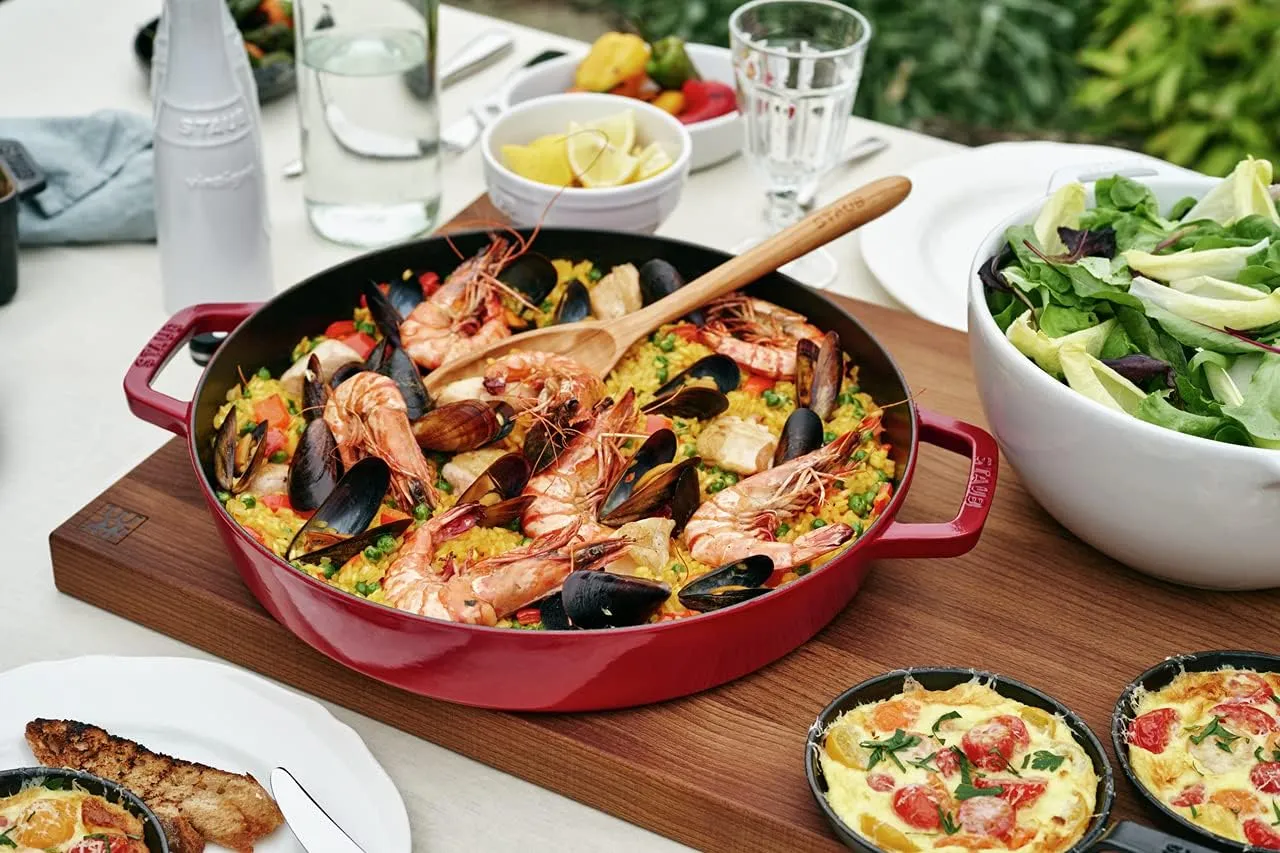 STAUB Cast Iron, Frying Pan, Cherry, 34 cm