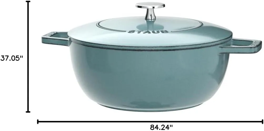 staub Wa-NABE 40501-002 Wanabe Gray S 6.3 inches (16 cm) Two-Handed Casting, Enameled Pot, Rice, Induction Compatible, Japanese Authentic Product