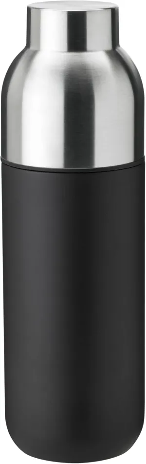 Stelton Keep Warm Insulated Flask 0.75 L Black - Keeps Drinks Hot for 24 Hours