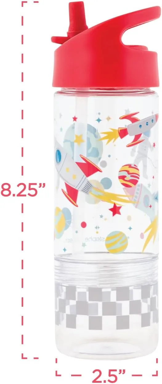 Stephen Joseph, Kids Sip and Snack Water Bottle, 12 oz Tritan BPA Free, Drink and Snack Water Bottle for Girls & Boys, Back to School Water Bottle, Blue Shark