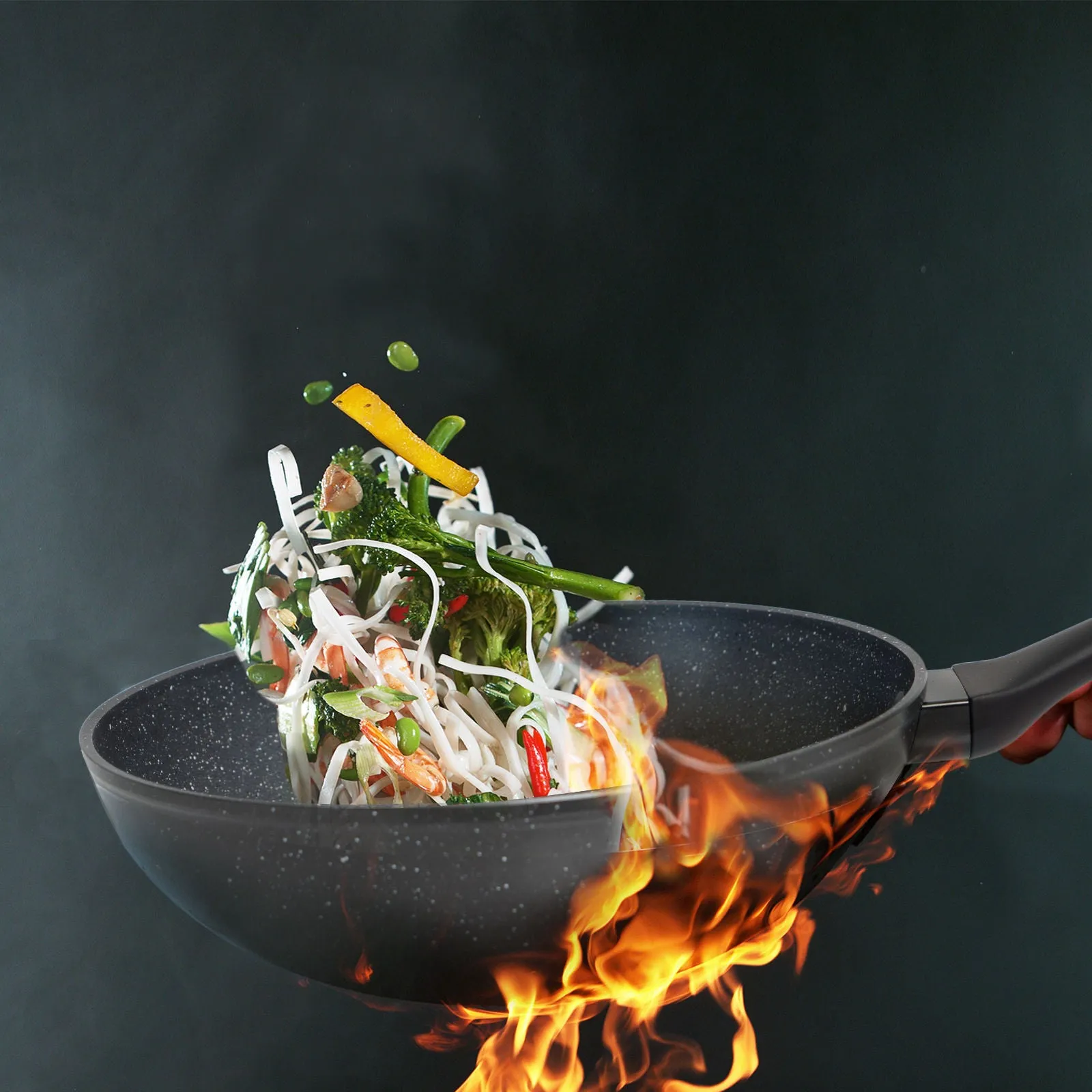 Stone Chef Forged Wok Non Stick Cookware Kitchen - 28cm