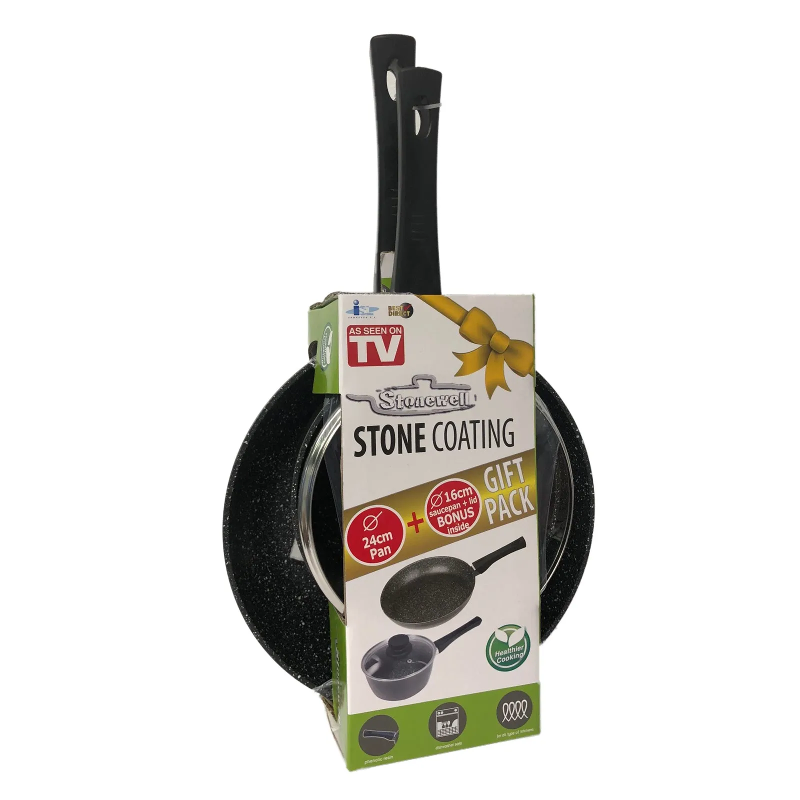Stonewell 2 Piece 24cm Pan    16cm Pot Set Kitchen Non Stick Cookware