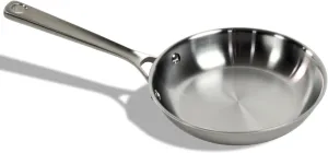 STRATA Carbon Steel Clad 8.5" Frying Pan Skillet, 3-Ply Carbon Steel Cookware with Aluminum Core, Lightweight (1.8 lbs), Even Heating, Stick-Resistant When Seasoned, Versatile & Fast-Heating