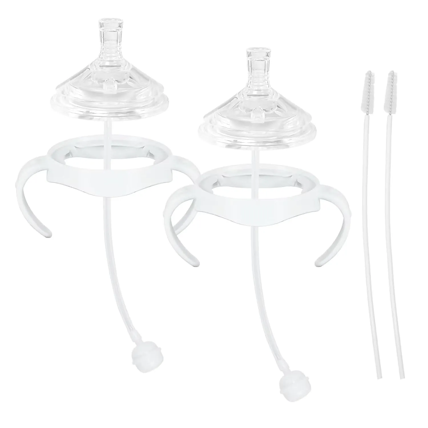 Straw Cup Soft Spout Conversion Kit for Philips Avent Natural Baby Bottle, Bottle Handles and Weighted Straw （2 Pack）