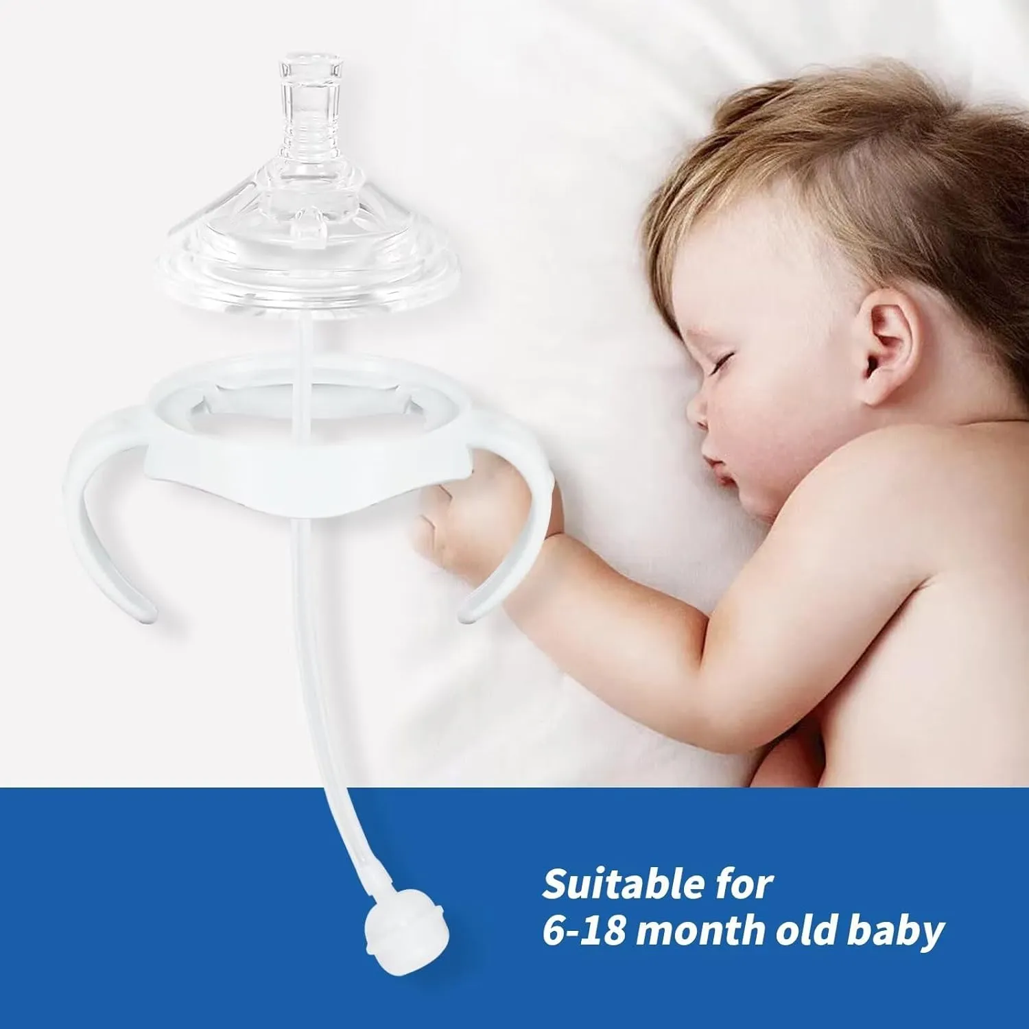 Straw Cup Soft Spout Conversion Kit for Philips Avent Natural Baby Bottle, Bottle Handles and Weighted Straw （2 Pack）