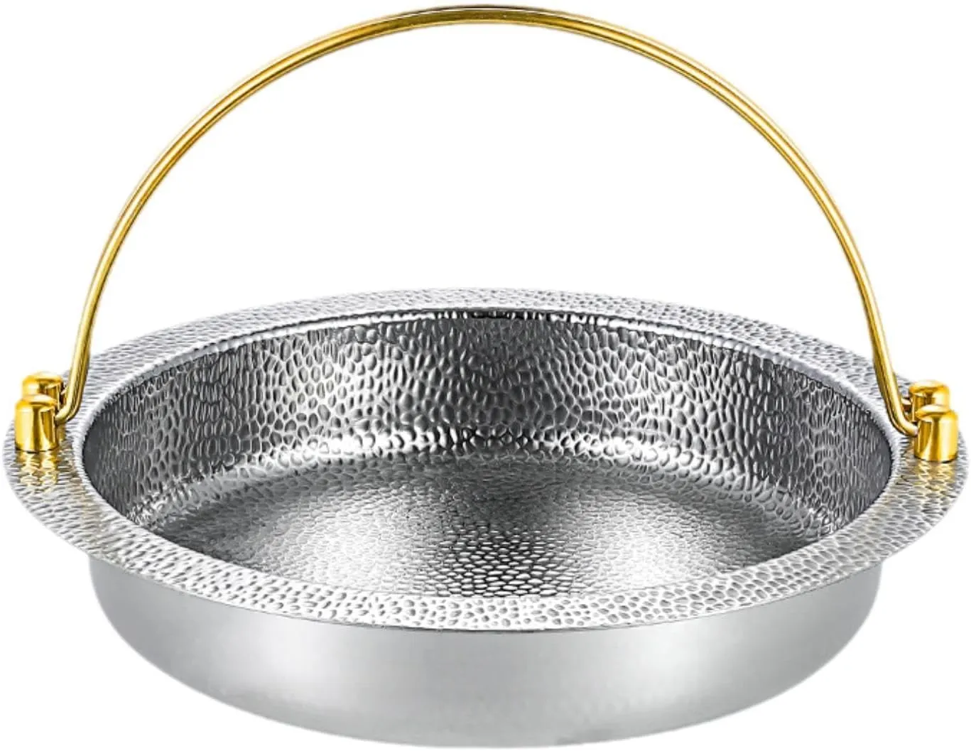 Sukiyaki Pan Sukiyaki Nabe Pot with Handle,Round,Hot Pot,Camping Pot Hanging Cooking Pot Nabe Pot for Campfire Hiking Camping, M