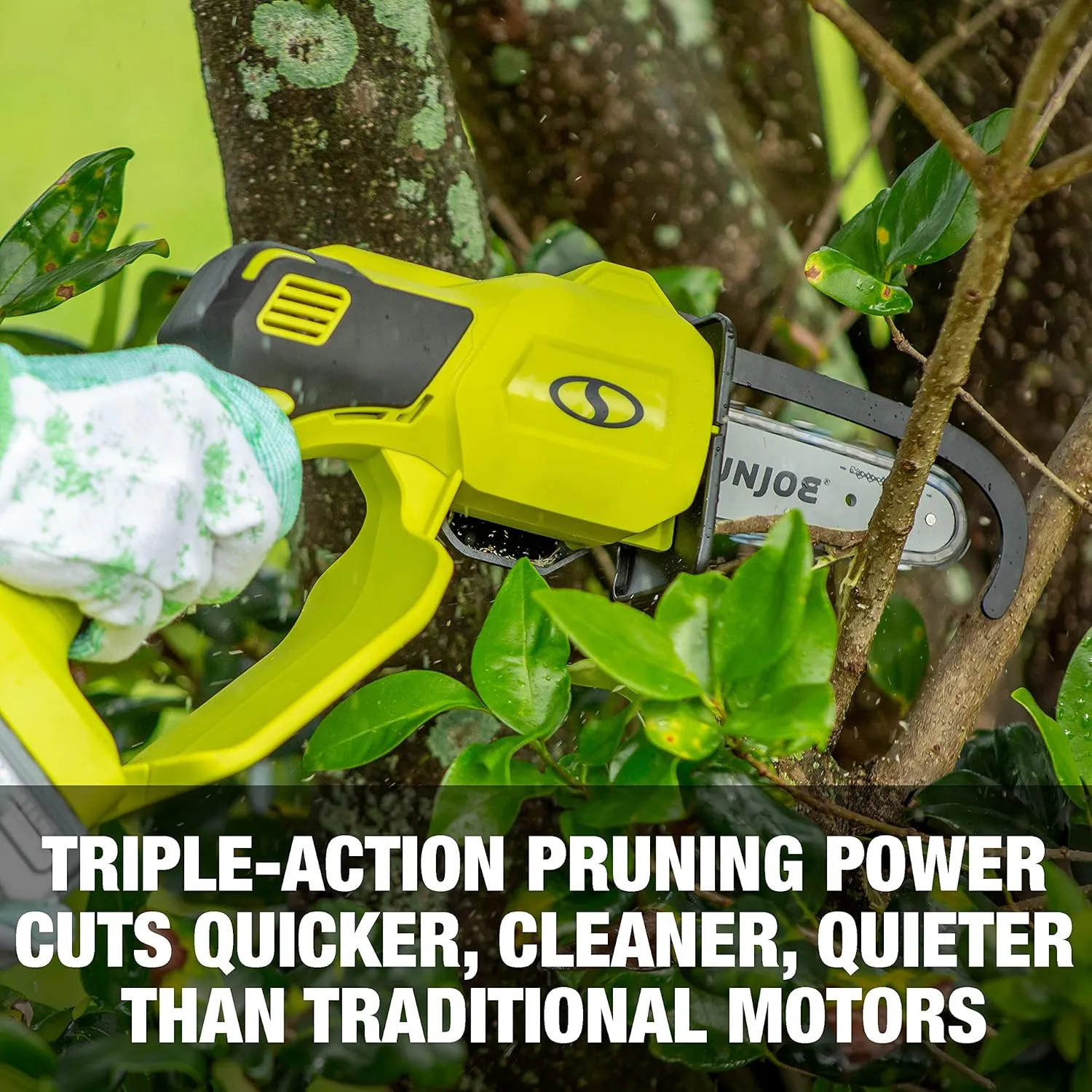 Sun Joe 24V-HCS-LTE-P1 24-Volt iON  Cordless Mini Chainsaw, Green & SWJ-OIL Premium Bar, Chain and Sprocket Oil, All Season Chainsaw Chain Lubrication, 1-Quart