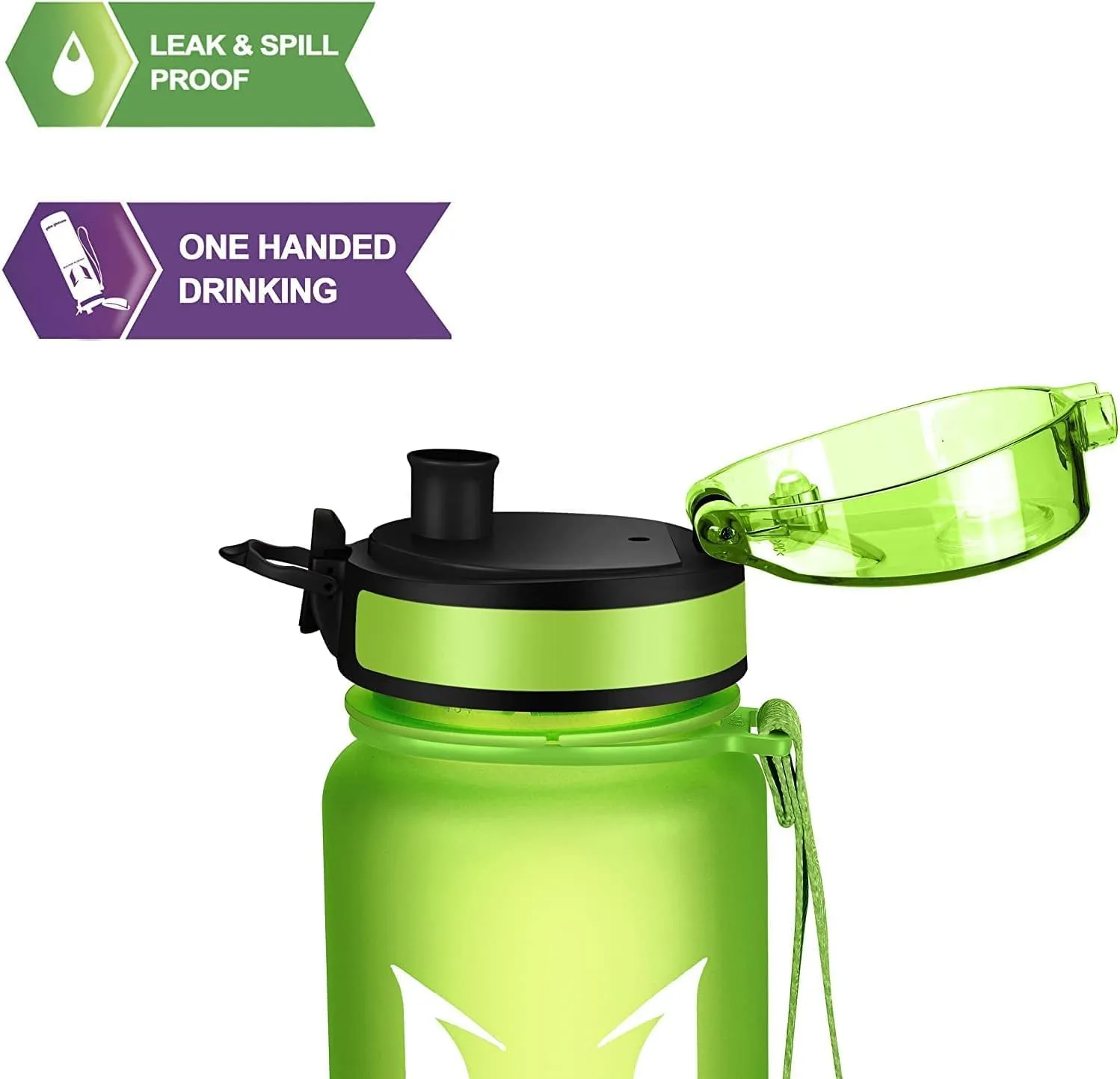 Super Sparrow Water Bottle - 12 oz/17 oz/25 oz/32 oz - BPA Free Tritan Water Bottles - One Touch Opening - Leak-proof Plastic Bottle - Kids Water Bottle for Office, Gym, Outdoor, Sports